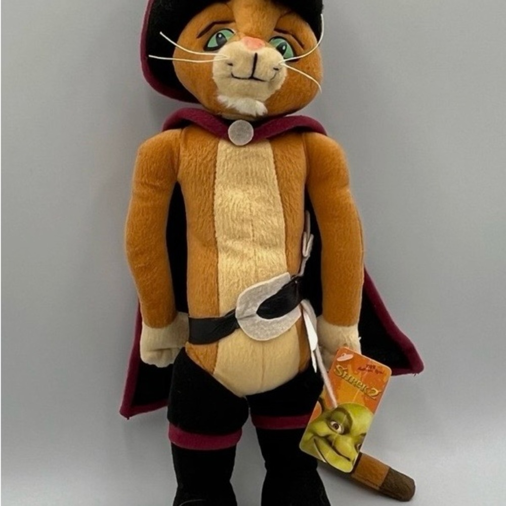 Charming Puss in Boots Plush - Tan and Black